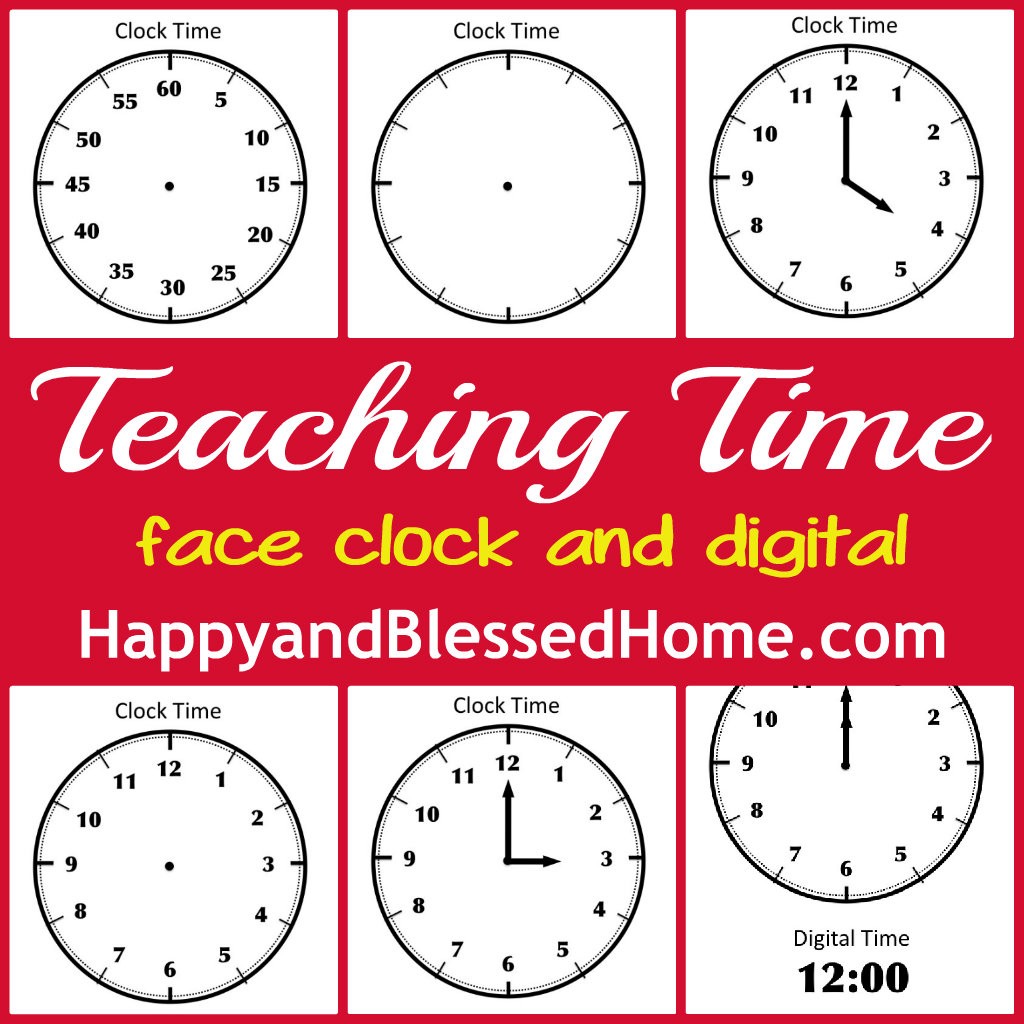 Tell Time Preschool Learning Happy And Blessed Home