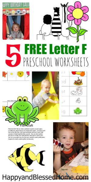 5 FREE Letter F Preschool Worksheets for a perfect preschool at home