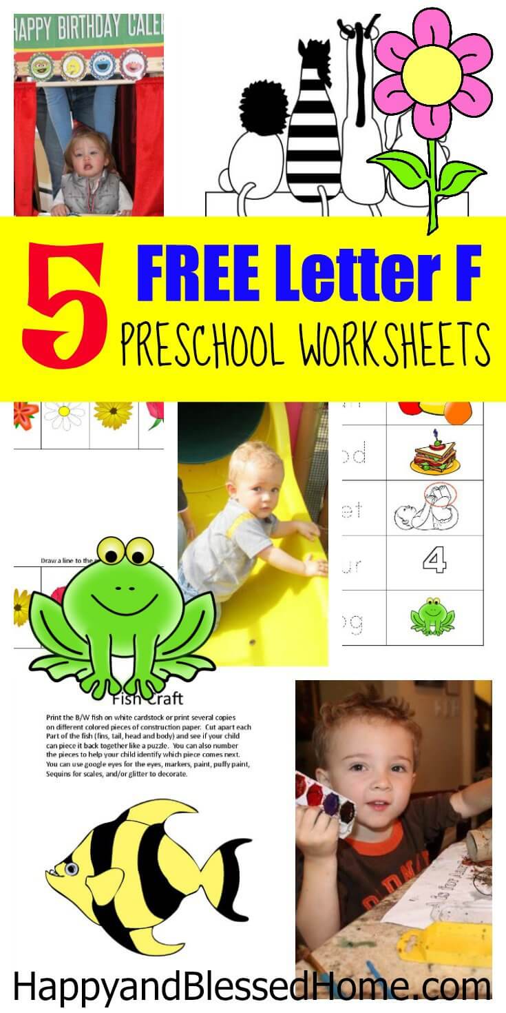 5 FREE Letter F Preschool Worksheets from a Certified Early Childhood Education Teacher