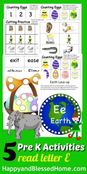 5 FREE Preschool Worksheets to Teach the Letter E with Letter A Preschool Activities
