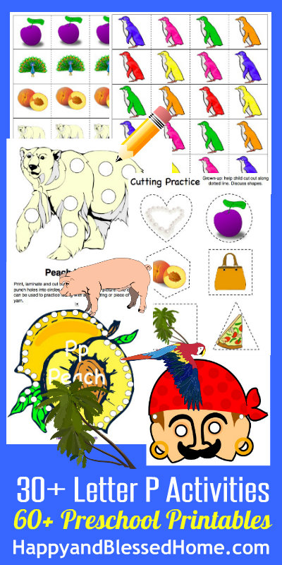 Learn to Read Preschool Letter P HappyandBlessedHome.com