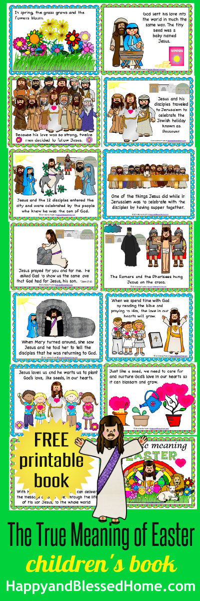The True Meaning of Easter printable children's book HappyandBlessedHome.com