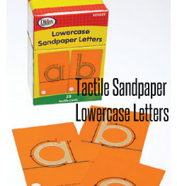 Tactile Sandpaper Lowercase Letters
