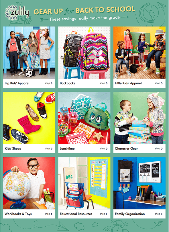 Zulily Back To School