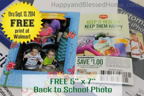 Star FREE 5 x 7 Back to School Photo at Walmart August 2014