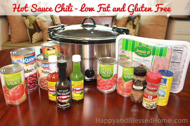 Ingredients Hot Sauce Chili - Low Fat and Gluten Free