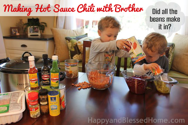 Making Hot Sauce Chili - Low Fat and Gluten Free with Brother HappyandBlessedHome.com