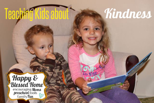 Teaching Kids about Kindness with books, resources and tips from HappyandBlessedHome.com