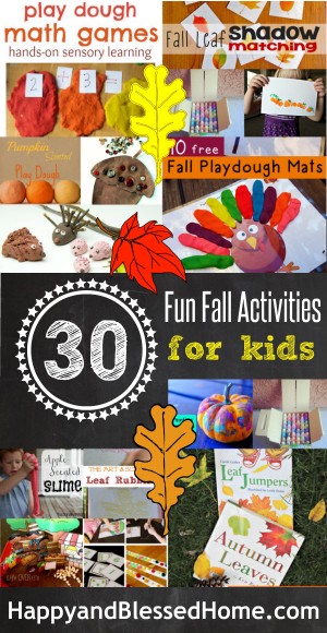 Over 30 Fun Fall Activities for Kids HappyandBlessedHome.com
