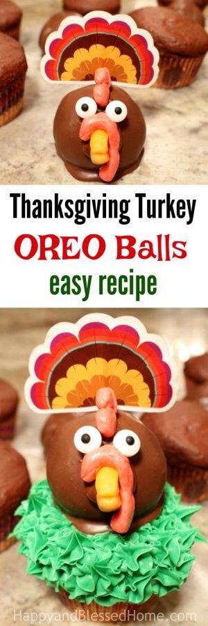 Thanksgiving Turkey OREO Balls Recipe - perfect for your Thanksgiving Day Meal