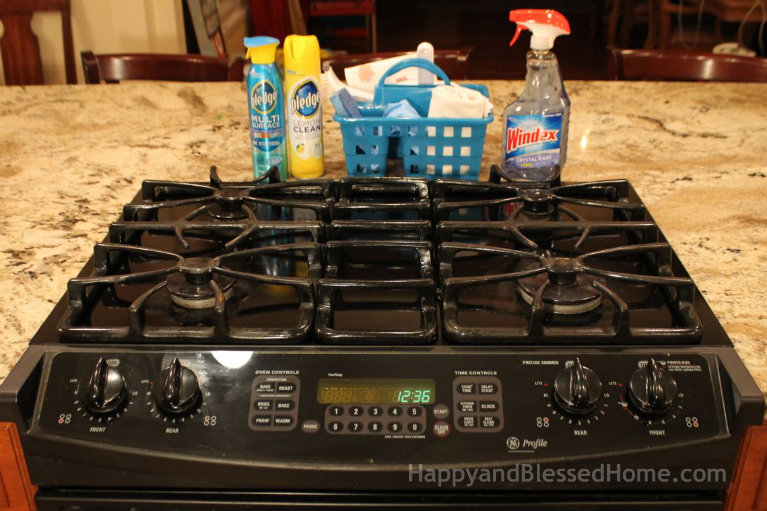 10 Minutes to Clean with Windex and Pledge HappyandBlessedHome.com
