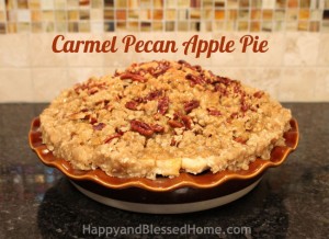 How to Make Carmel Pecan Apple Pie Tutorial HappyandBlessedHome.com