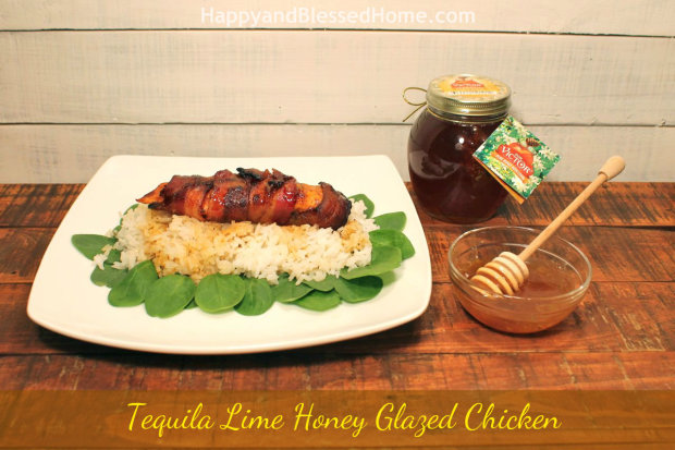 Tequila Lime Honey Glazed Chicken with Don Victor Honey Sauce HappyandBlessedHome.com