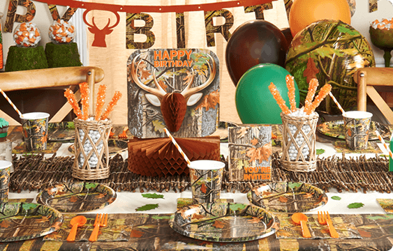 Camouflage Hunting Theme Party Fun - Happy and Blessed Home