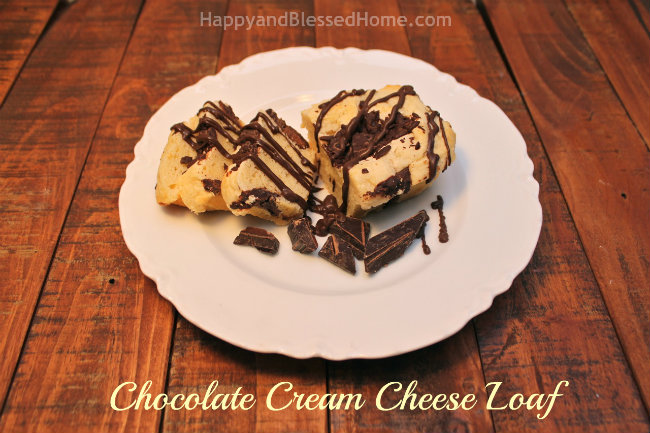 Chocolate Cream Cheese Loaf using Kraft and Bakers Chocolate HappyandBlessedHome.com