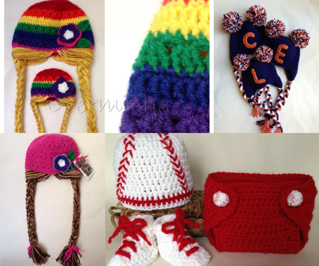 Collage of Evermichea Crochet Wear