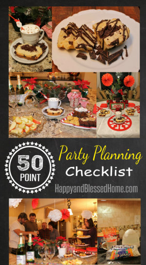 50 Point Party Planning Checklist HappyandBlessedHome.com