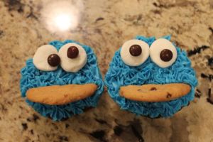 Sesame Street Cookie Monster Cupcakes