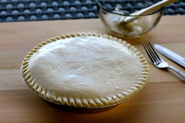 Marie Callender's Pot Pie with Egg White on top from HappyandBlessedHome