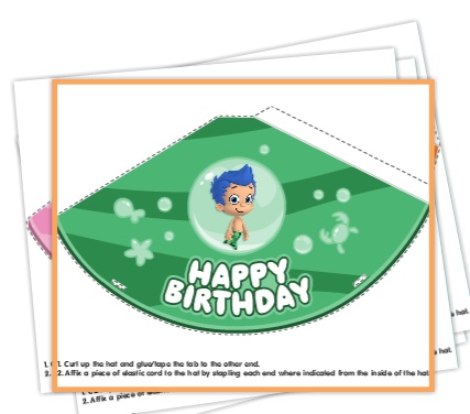 Bubble Guppies Party Hats