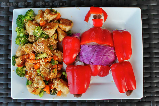 Fun food for Kids! Baymax from the movie Big Hero 6 in Red Bell Peppers from HappyandBlessedHome.com