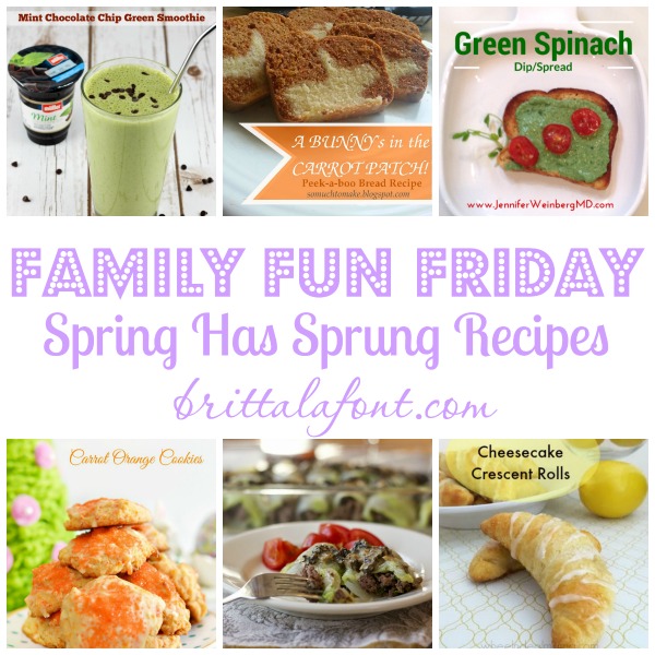 Spring Recipes for Family Fun FridayMarch19