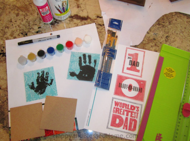 DIY Handmade Father's Day Gift Idea Wood Photo Box Tutorial by HappyandBlessedHome.com