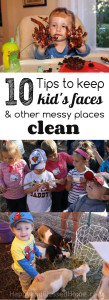 10 Places to Keep Kids Faces and Other Messy Places Clean from HappyandBlessedHome.com