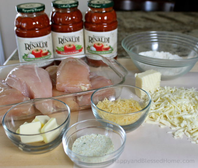 Francesco Rinaldi Italian Chicken Parmesean Recipe Ingredients from HappyandBlessedHome