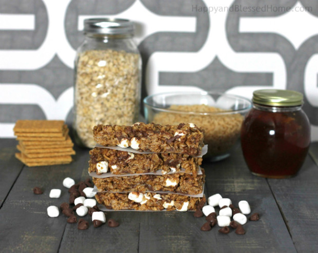 Smores Granola and Rice Krispi Bars from HappyandBlessedHome.com