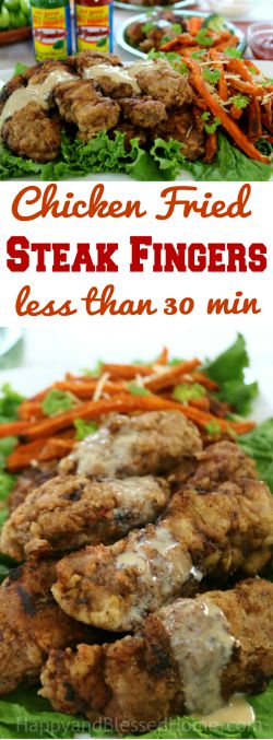Easy-recipe-for-Chicken-Fried-Steak-Fingers-with-Hot-Sauce-perfect-party-appetizer-or-tailgating-dish-by-HappyandBlessedHome.com_