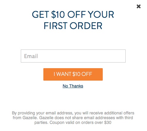 Gazelle $10- Off