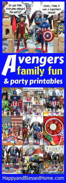 Everything you need to host a Superhero birthday party of Avengers movie watch - complete with party plan, easy recipes and printables - family fun for all your favorite Superheroes!