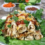 Homemade Tequila Lime Chicken Taquitos - perfect party appetizer or football party food!