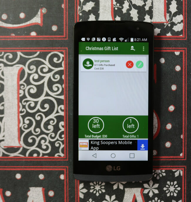 FREE Christmas Shopping List App