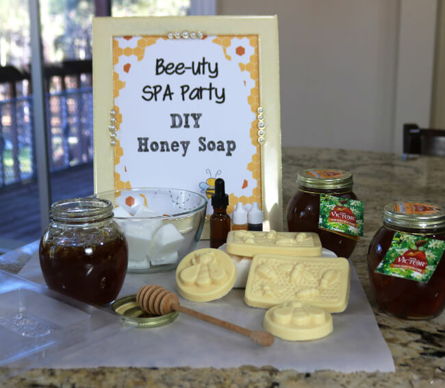 Ingredients to make DIY Honey Soap perfect for gift giving