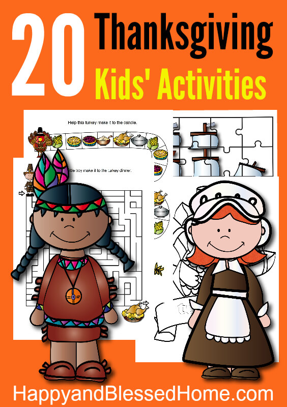 Over 20 FREE Pages of Thanksgiving Activities for Kids