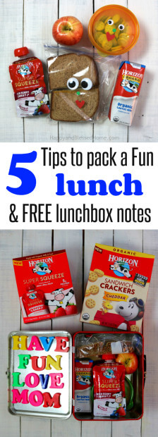 Such great and simple ideas for packing a kid's lunch - plus 15 different lunchbox note designs - how clever!
