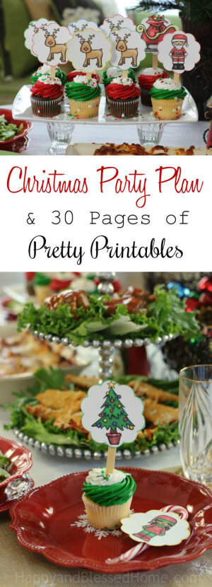 Exquisite Christmas Party Plan and 30 Pages of Pretty Printables for the perfect Holiday Party