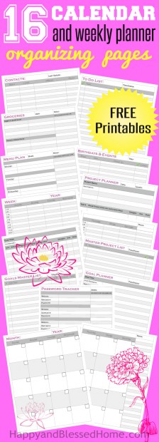 Yearly Monthly and Weekly - Everything you need in a planner plus goal setting tools and project plans from HappyandBlessedHome