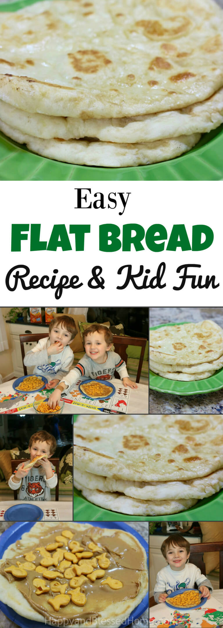 Flat Bread Recipe and Sandwich Making Fun with Goldfish Crackers