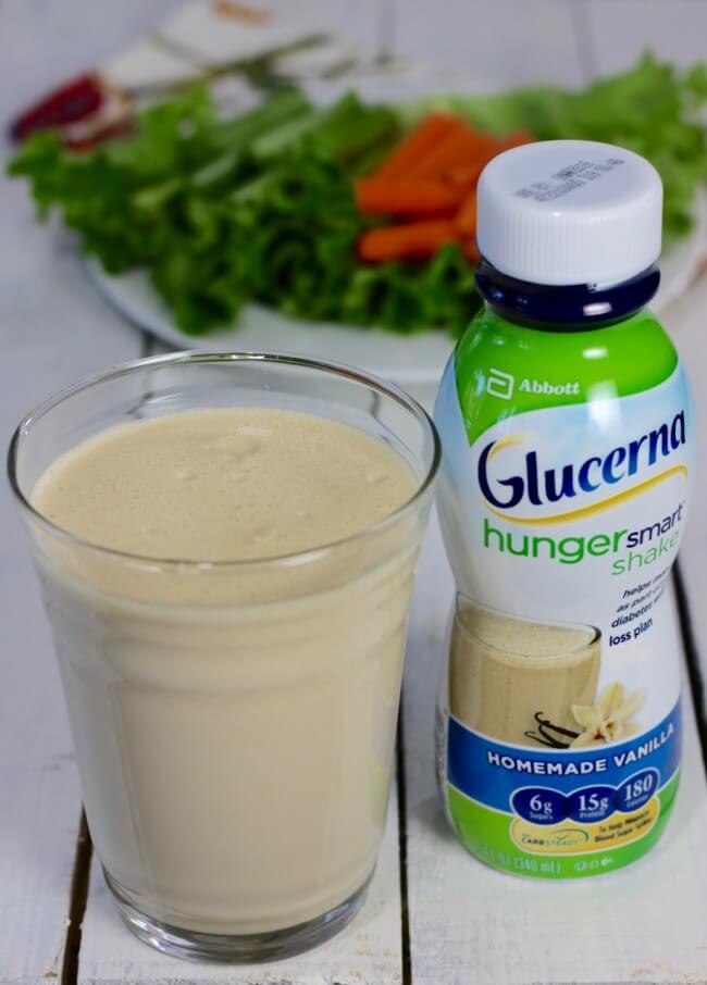 Frothy and delicious this Skinny Nutty Butter Smoothie from Gluecerna satisfies
