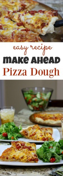 Party coming up ? Make this easy recipe for make ahead pizza dough!