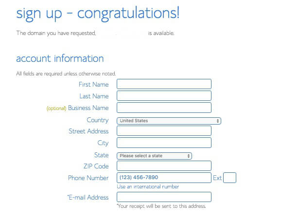 SignUp TestBlogName is Availlable