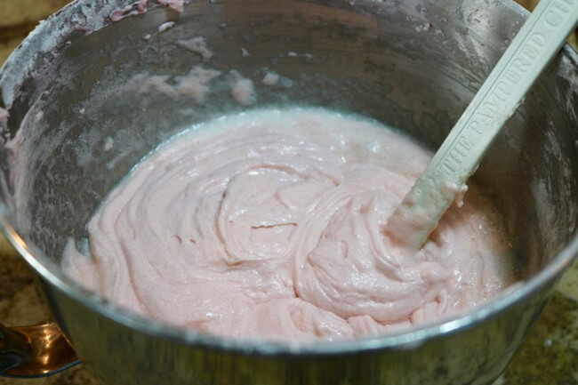 Light pink mix for Pink Champagne Cupcakes Recipe