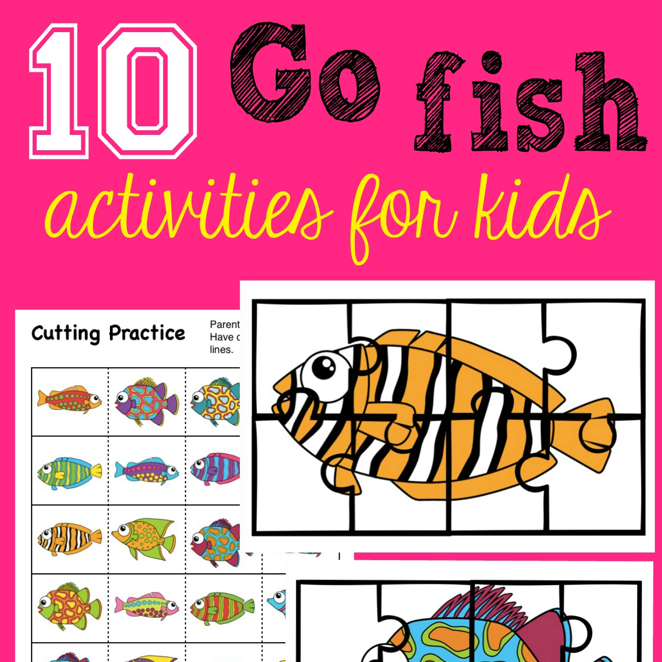 FREE Go Fish Activity Pack For Kids With 10 Fun Activities Happy And