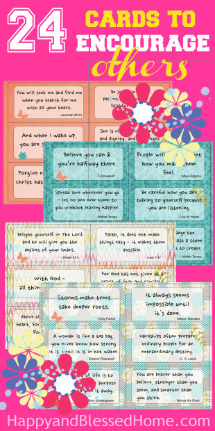 Beautiful and inspiring cards to encourage a friend, teacher or mentor - 24 Cards to Encourage Others