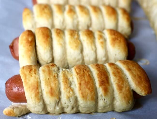 Easy Recipe: bake and wrap your own pretzel dough Spiral Pretzel Hot Dogs Recipe