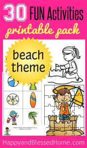 30 FUN Beach Theme Activities Printable Pack