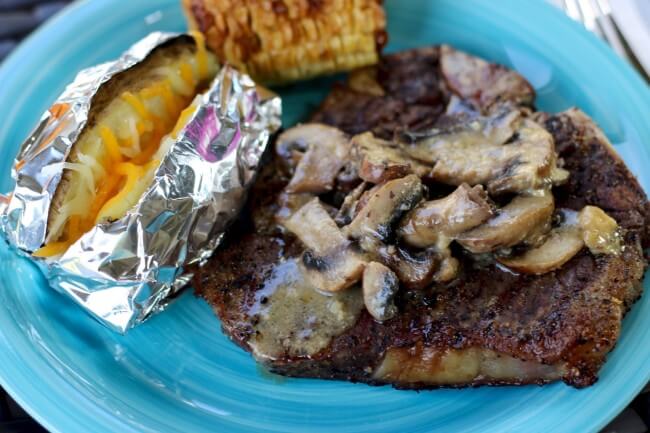 Garlic Mushroom Sauce Recipe and Grilling Tips for excellent T-Bone Steaks